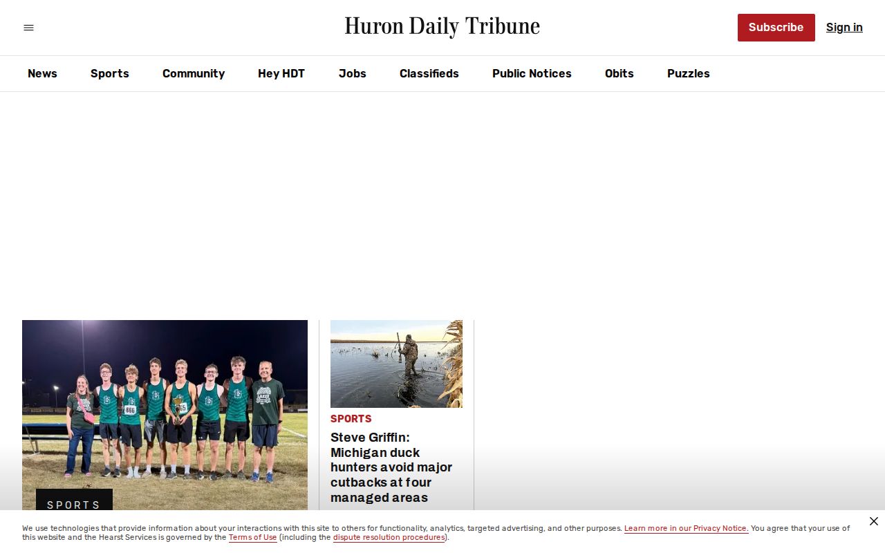 Michigan's Thumb local news page for Huron County reporting